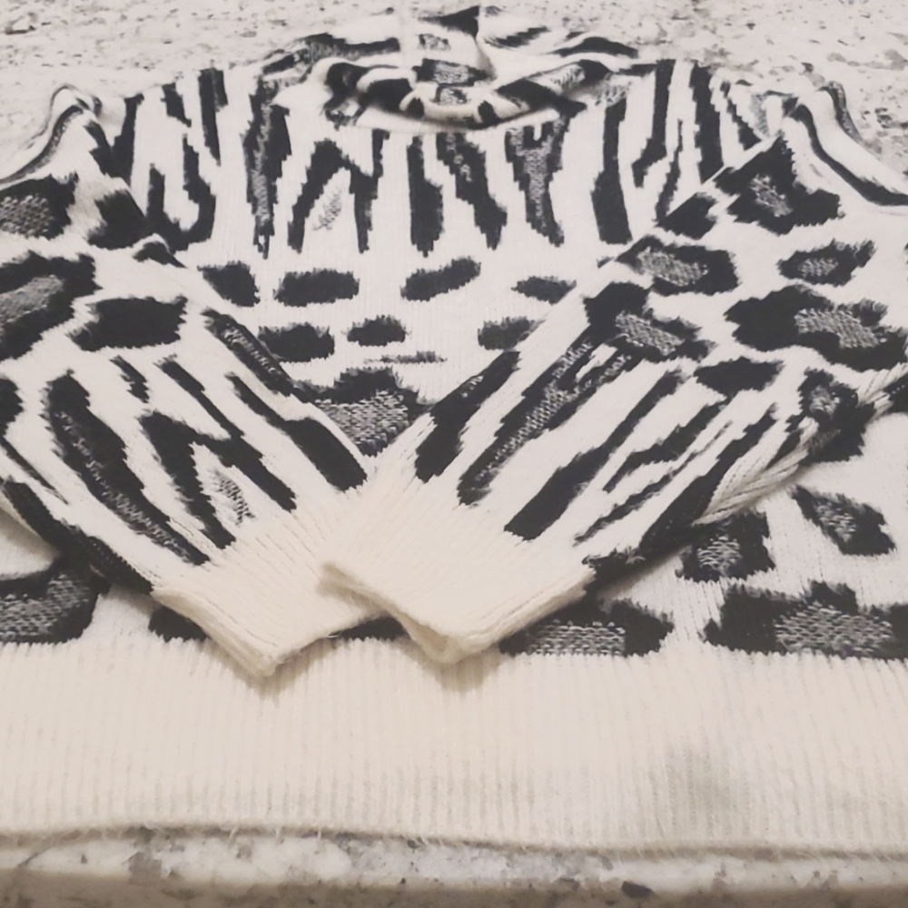 Topshop Animal Print Sweater
